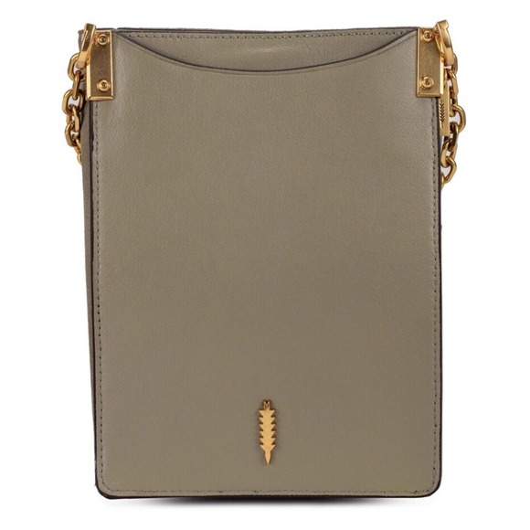 THACKER Pippa Leather/Suede Crossbody Bag Tan Gold Chain‎ Boho City - Picture 1 of 16